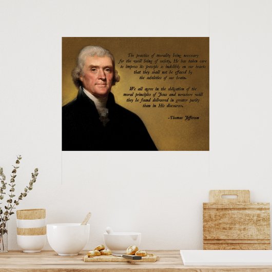 Jefferson Christlich Morality Poster (Küche)