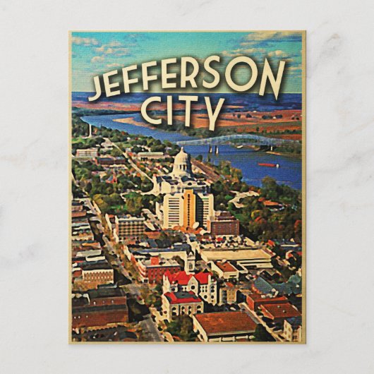 Jefferson City Missouri Postkarte (Vorderseite)