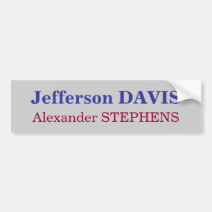Jefferson Davis, Alexander STEPHENS Autoaufkleber