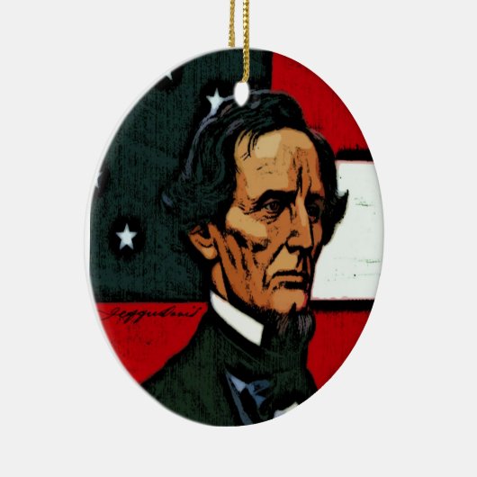 Jefferson Davis, Präsident des Confederacy Keramik Ornament (Rechts)