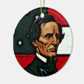Jefferson Davis, Präsident des Confederacy Keramik Ornament (Links)