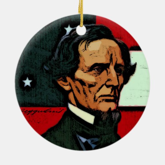 Jefferson Davis, Präsident des Confederacy Keramik Ornament (Hinten)