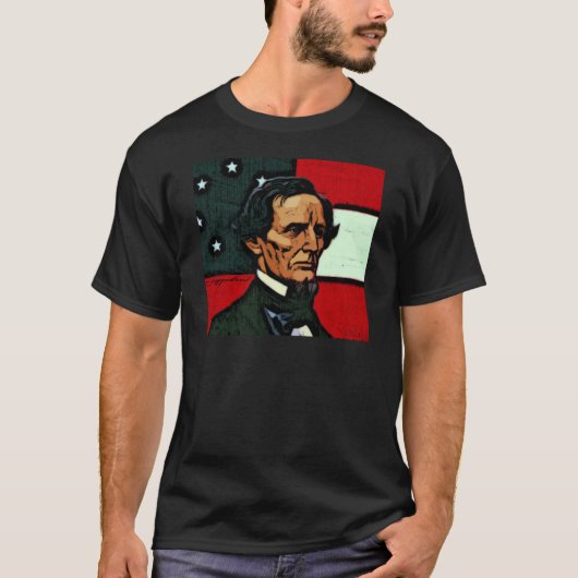 Jefferson Davis, Präsident des Confederacy T-Shirt (Vorderseite)