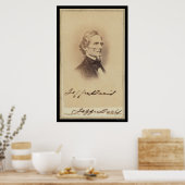 Jefferson Davis Signed Card 1860 Poster (Küche)