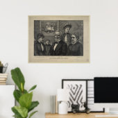 Jefferson Davis und Family Lithograph Print Poster (Heimbüro)
