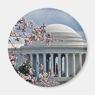 Jefferson-Denkmal - Kirschblüten Magnet