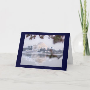 Jefferson-Denkmal reflektiert im Gezeiten- Becken Karte