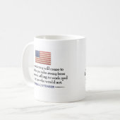 Jefferson: Die Demokratie wird nicht mehr existier Kaffeetasse (Vorderseite Links)