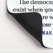 Jefferson: Die Demokratie wird nicht mehr existier Mousepad (Ecke)