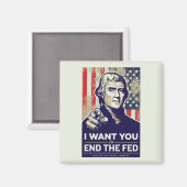 Jefferson End Die Gefüttert Magnet (Vorderseite/Rückseite)