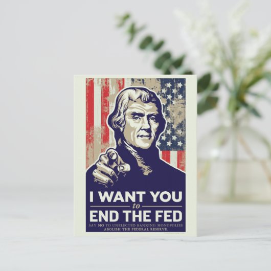 Jefferson End Die Gefüttert Postkarte (Stehend Vorderseite)