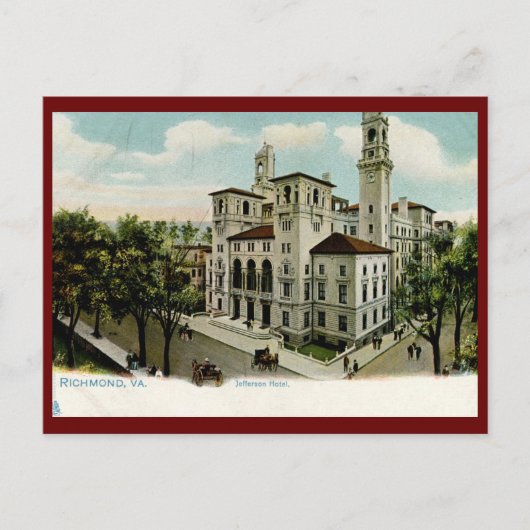 Jefferson Hotel, Richmond, VA Vintag Postkarte (Vorderseite)