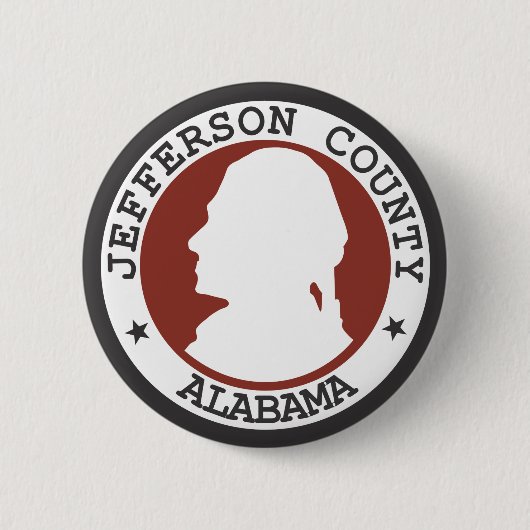 Jefferson Landkreis Siegel Button (Vorderseite)