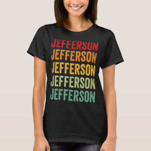 Jefferson Landkreis Washington Rainbow Text Design T-Shirt