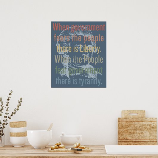 Jefferson Liberty Quote Print Poster (Küche)