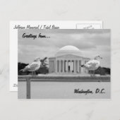 Jefferson Memorial / Gezeitenbecken Postkarte (Vorne/Hinten)