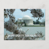 Jefferson Memorial, Kirschblüten, Gezeitenbecken Postkarte (Vorderseite)
