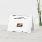 Jefferson Memorial Note/Greeting Card Karte (Rückseite)