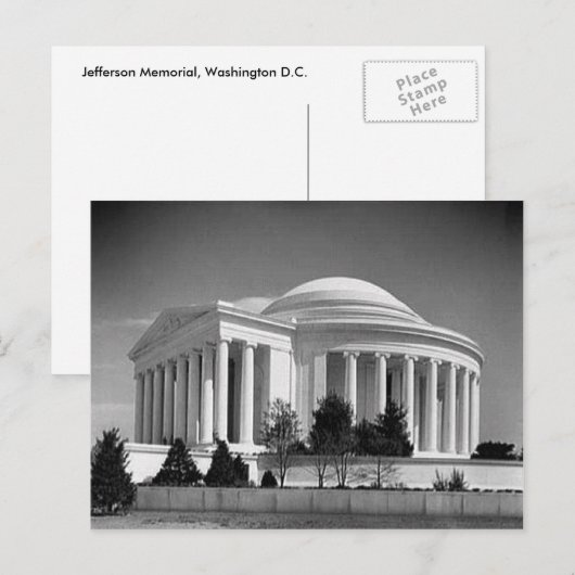 Jefferson Memorial Postkarte (Vorne/Hinten)