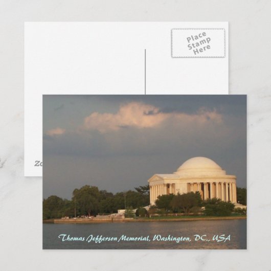 Jefferson Memorial Postkarte (Vorne/Hinten)