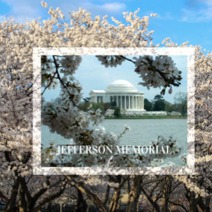 Jefferson Memorial, Tidal Basin, Kirschblüten Postkarte