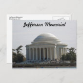 Jefferson Memorial Washington DC 2001 Postkarte (Vorne/Hinten)