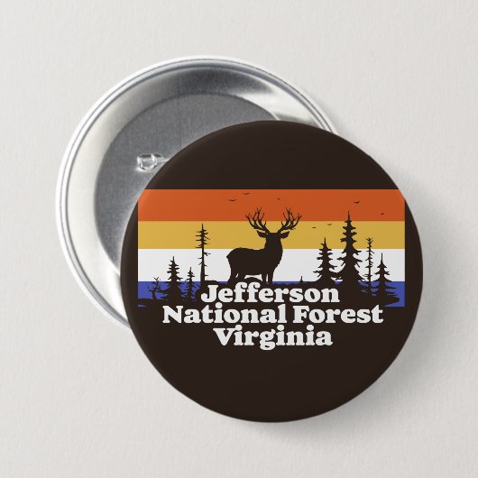 Jefferson National Forest Virginia Button (Vorne & Hinten)