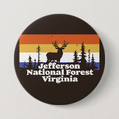 Jefferson National Forest Virginia Button (Vorderseite)