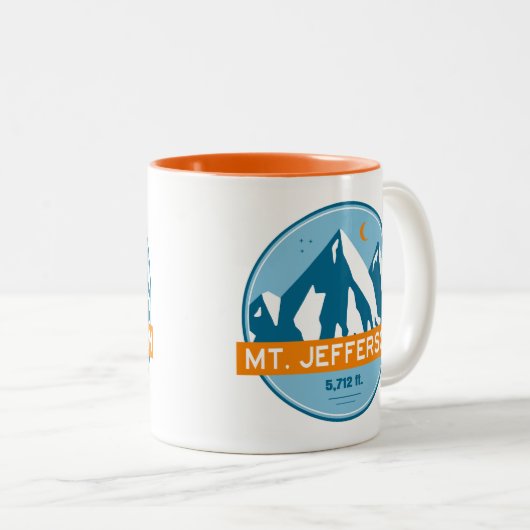 Jefferson New Hampshire Stars Moon Zweifarbige Tasse (VorderseiteRechts)