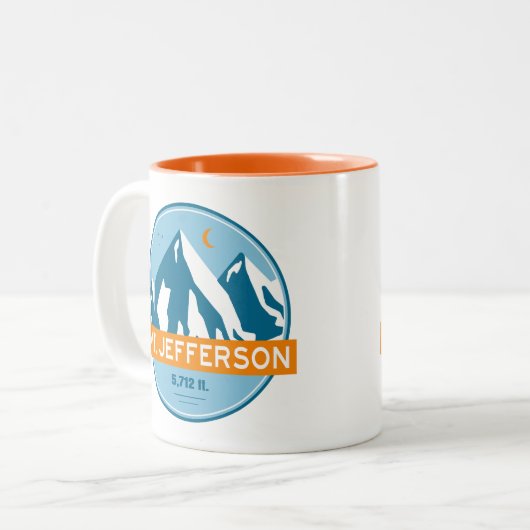 Jefferson New Hampshire Stars Moon Zweifarbige Tasse (Vorderseite Links)