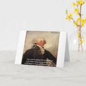 Jefferson "Peace/Friendship" Zitat Karte (Gelbe Blume)