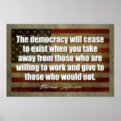 Jefferson Poster: Die Demokratie wird aufhören Poster (Vorne)