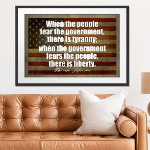 Jefferson Poster: Tyrannei vs. Freiheit Poster