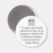 Jefferson Quote Magnet (Vorderseite/Rückseite)