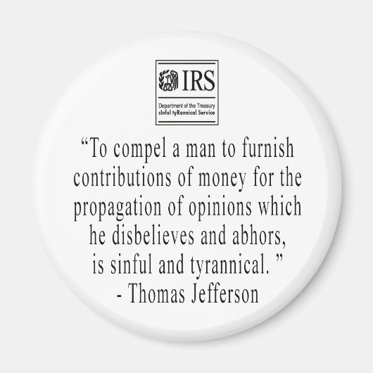 Jefferson Quote Magnet (Vorne)