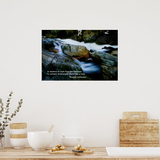 Jefferson Quote Poster - Auge des Felsen (Küche)
