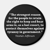 Jefferson: RECHT AUF WAFFEN Magnet (Vorne)