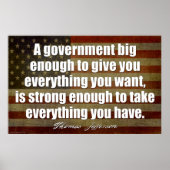 Jefferson - Regierung groß genug Instant Download Poster (Vorne)