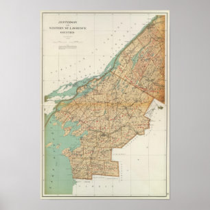 Jefferson, St Lawrence Landkreises Poster