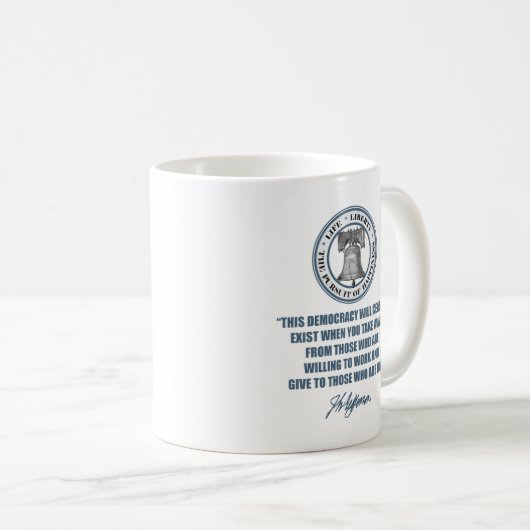 Jefferson - Staat für Sozialhilfe Kaffeetasse (VorderseiteRechts)
