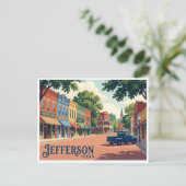 Jefferson Texas Postkarte (Stehend Vorderseite)