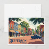 Jefferson Texas Postkarte (Vorne/Hinten)