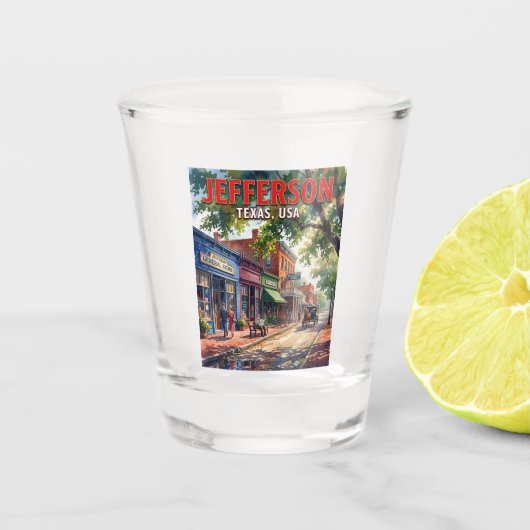 Jefferson, Texas, USA USA Schnapsglas (Vorderseite)