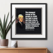 Jefferson: The Right to bear Arms Poster