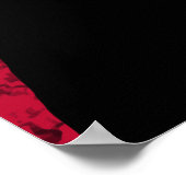 Jefferson und die amerikanische Flagge — Grenze Poster (Ecke)