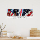 Jefferson und die Flagge Poster (Küche)