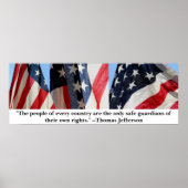 Jefferson und die Flagge Poster (Vorne)
