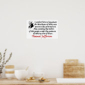 Jefferson: Verhindere die Regierung! Poster (Küche)