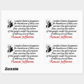 Jefferson: Verhindere die Regierung Rechteckiger Aufkleber (Blatt)