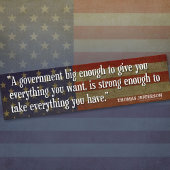 Jefferson: Vorsicht vor der großen Regierung Autoaufkleber